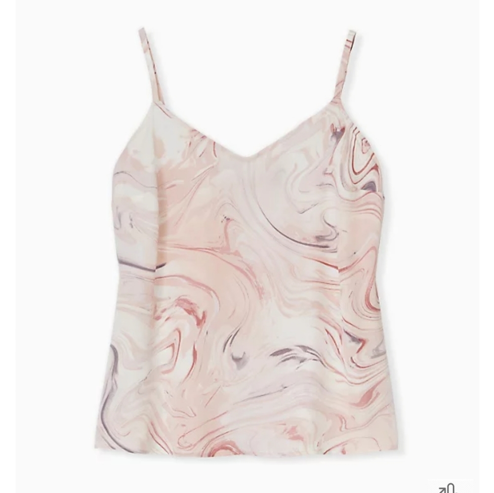 Torrid Sophie-Light Pink Marble Charmeuse Swing Cami